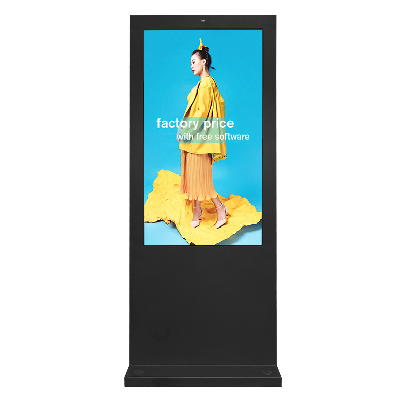 32-86 inch free cms dustproof large floor stand lcd display waterproof media player advertising screen big outdoor digital totem