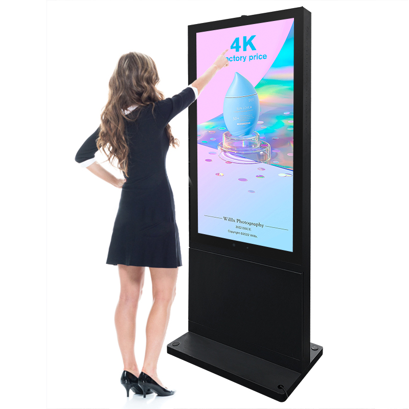 Single Side Aluminum Case Outdoor Display Interaccitve Kiosk