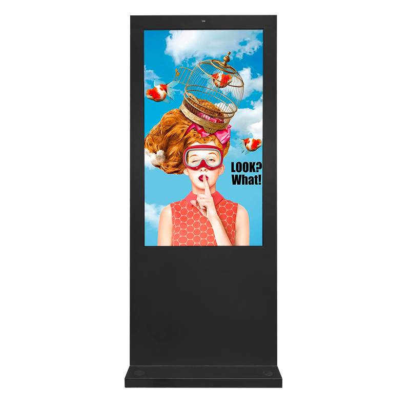 Metal Case Toughened Glass Panel Outdoor Floor Standing Digital Kiosk