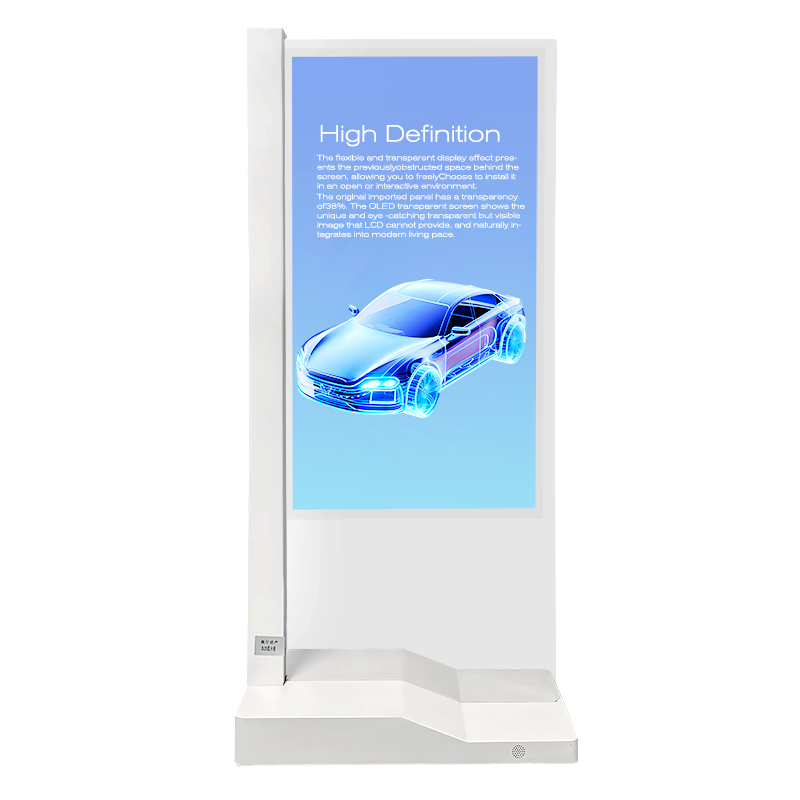 Floor Standing Transparent Screen OLED Digital Signage