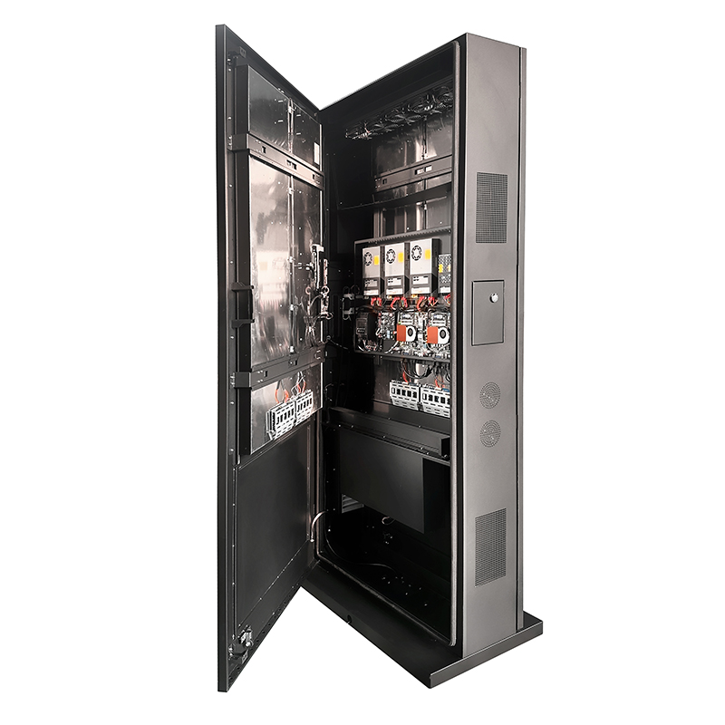 waterproof ip65 customized floor standing dual screen kiosk signage large advertising outdoor digital bus double side totem