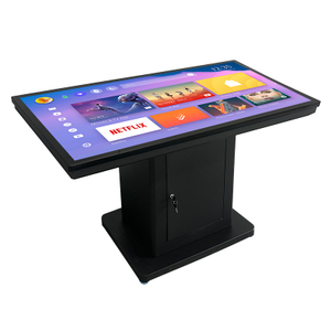 Free Standing 43 55 Inch Indoor Lcd Interactive Android Or Windows System Coffee 4k Game Smart Waterproof Touch Screen Table