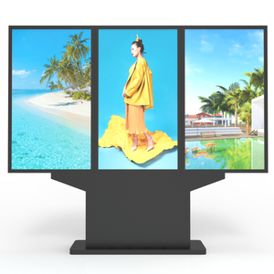 Triple-Screen IP66 High Brightness 3-screens Outdoor Floor Standing Waterproof Display