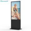 Ultra Thin 43 49 55 65 Inch Subway Station Airport Digital Signage Totem Touch 4K Indoor Lcd Floor Standing Advertising Display