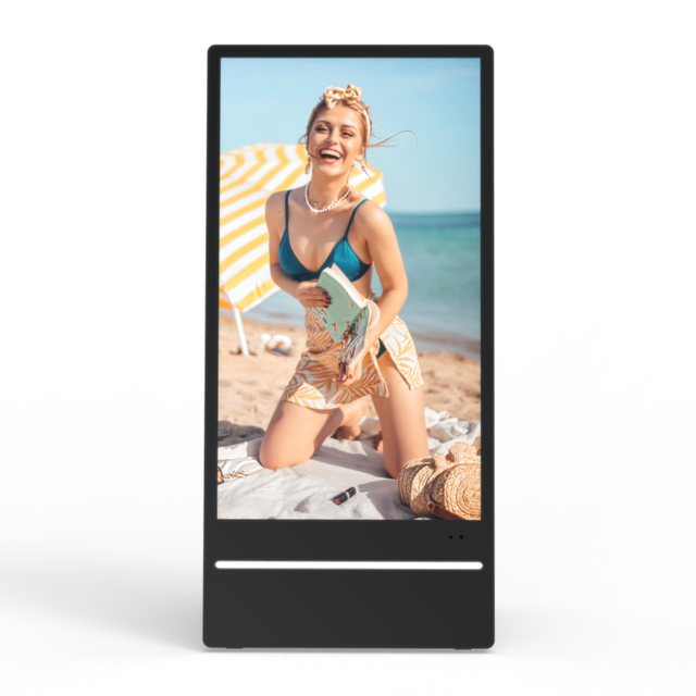 rainproof stand high light media lcd powered poster advertising screen waterproof portable digital outdoor battery movable signage