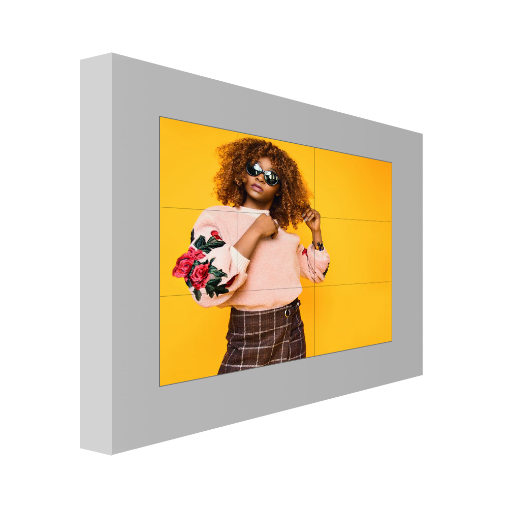 Fashionable High Brightness Optimal Visibility Full Color Window Advertising LCD Splicing Screen Indoor Video Wall Display