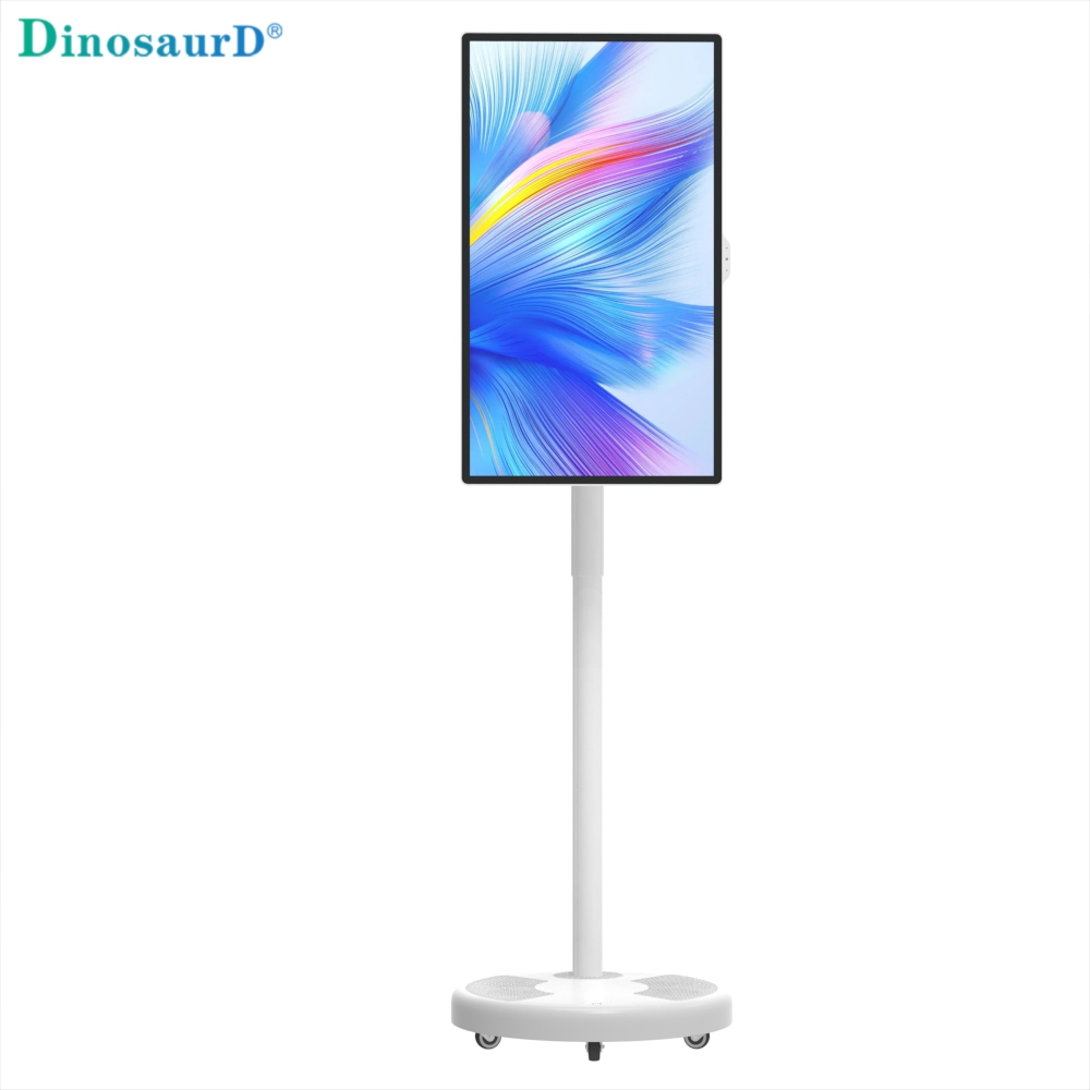 camera rotation screen HD display android 24 27 32 inch interactive touch lcd smart mobile portable battery stand wireless tv
