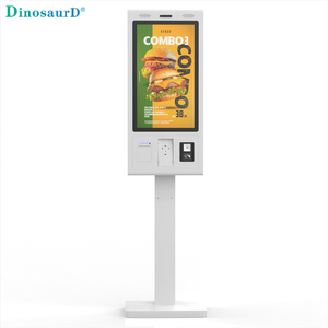 24 Inch Free Standing White Color Restaurant Queue Order Payment Interactive Self Service Kiosk