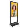 android free cms remote control double side 2500 hang floor stand lcd semi-outdoor advertising digital video stand shop window display signage