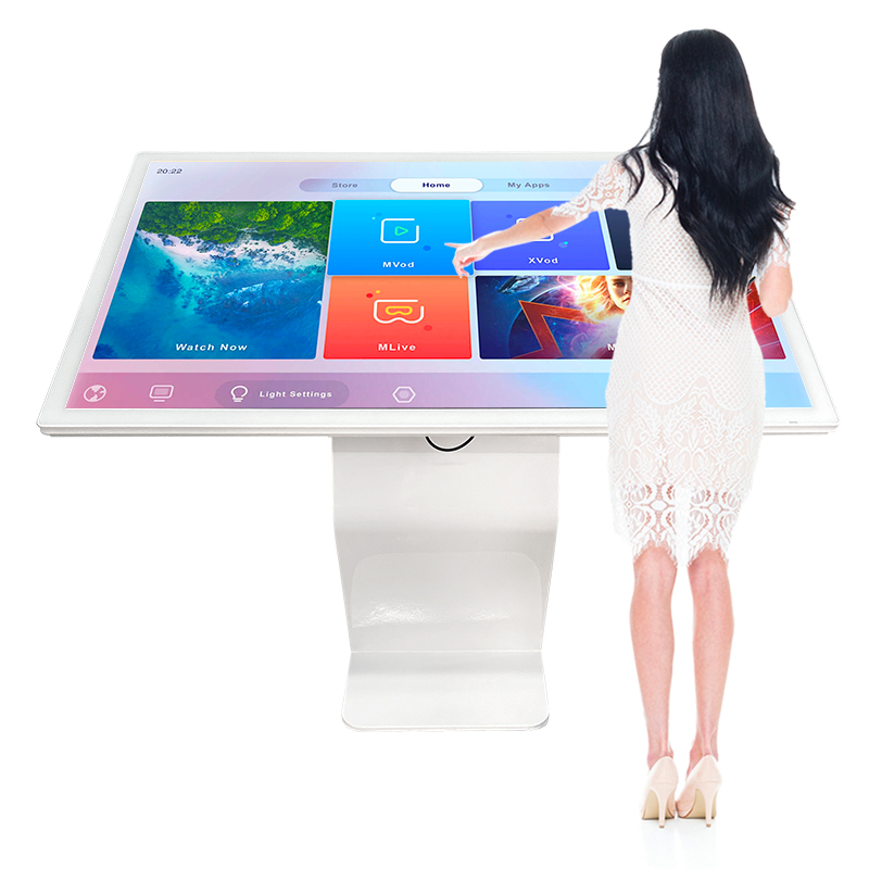 32 Inch Retail Store Exhibition Hall Touch Interactive LCD Digital Signage K-Type Indoor Touch Freestanding Kiosk