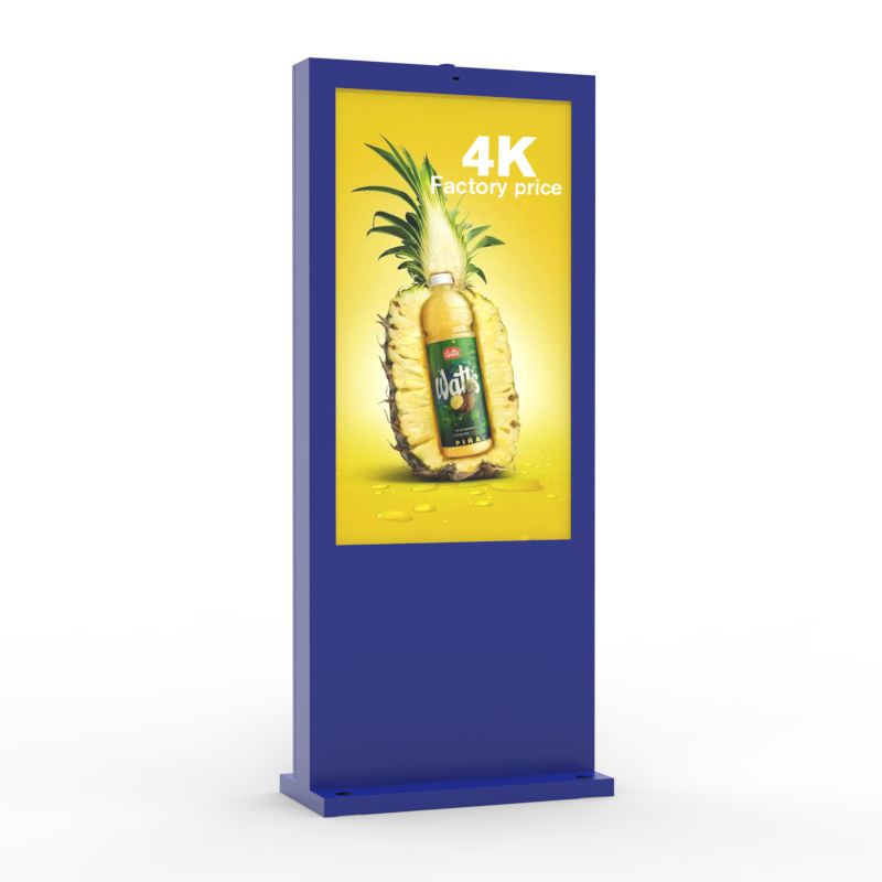 Customized 43 49 55 65 75 86 98 Inch High Brightness 2500nits-350nit Waterproof Lcd Advertising Outdoor Floor Stand Kiosk