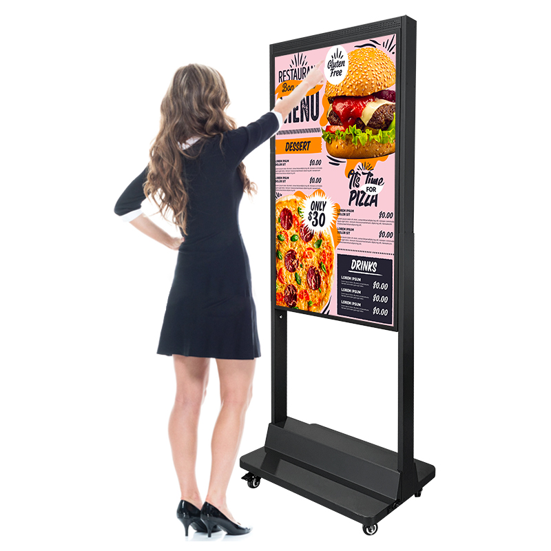 Double Sides Smart TV Window Facing Digital Signage Advertising Display Monitor