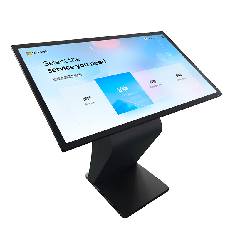 Digital Signage K Style Horizontal Stand Windows Touch 32 Inch Screen Self Service Information K Type Kiosk