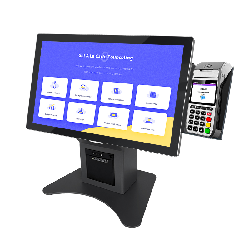 Hot Selling Restaurant Fast Food Qr Scanner Touch Cashless Payment Pos Terminal Printer Ordering Self Checkout Kiosk