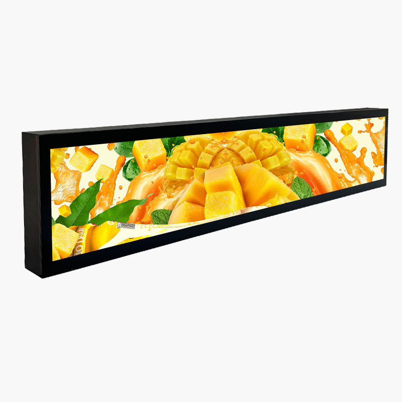 New Arrival Edge Display Android Wide Bar Advertising Monitor Lcd Shelf Digital Signage Smart Stretched Screen