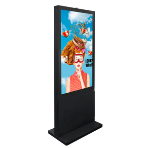 Digital Kiosk Display Screen Waterproof Outdoor Standing Signage Double Sided Advertising Player High Brightness Vertical Totem
