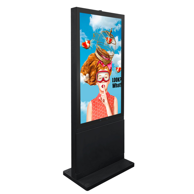 Digital Kiosk Display Screen Waterproof Outdoor Standing Signage Double Sided Advertising Player High Brightness Vertical Totem