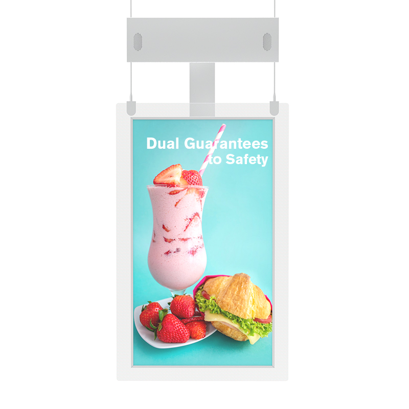 Customized Semi LCD Screen Ceiling Hanging Window Facing Advertising Display
