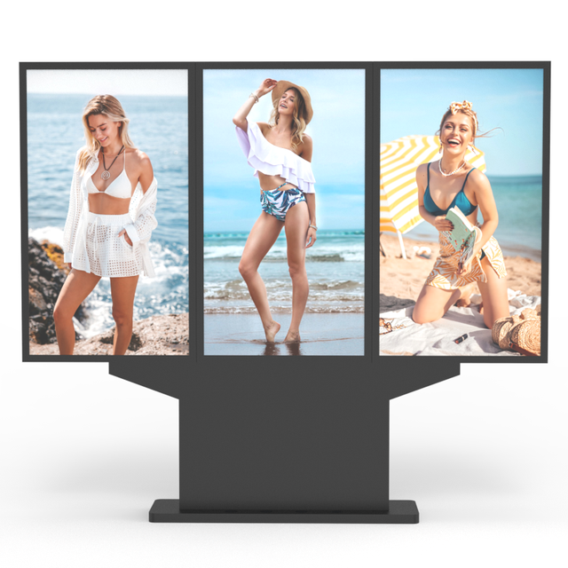 intelligent photosensitive technology commercial stand lcd digital screen high brightness advertising video player ip66 tv signage 