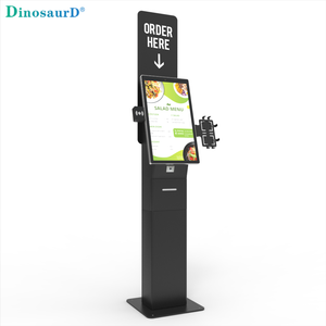 23.8 Inch Capacitive Touch Screen Ordering Hotel Airport Subway Restaurant Self Service Payment Floor Standing Checkout Kiosk