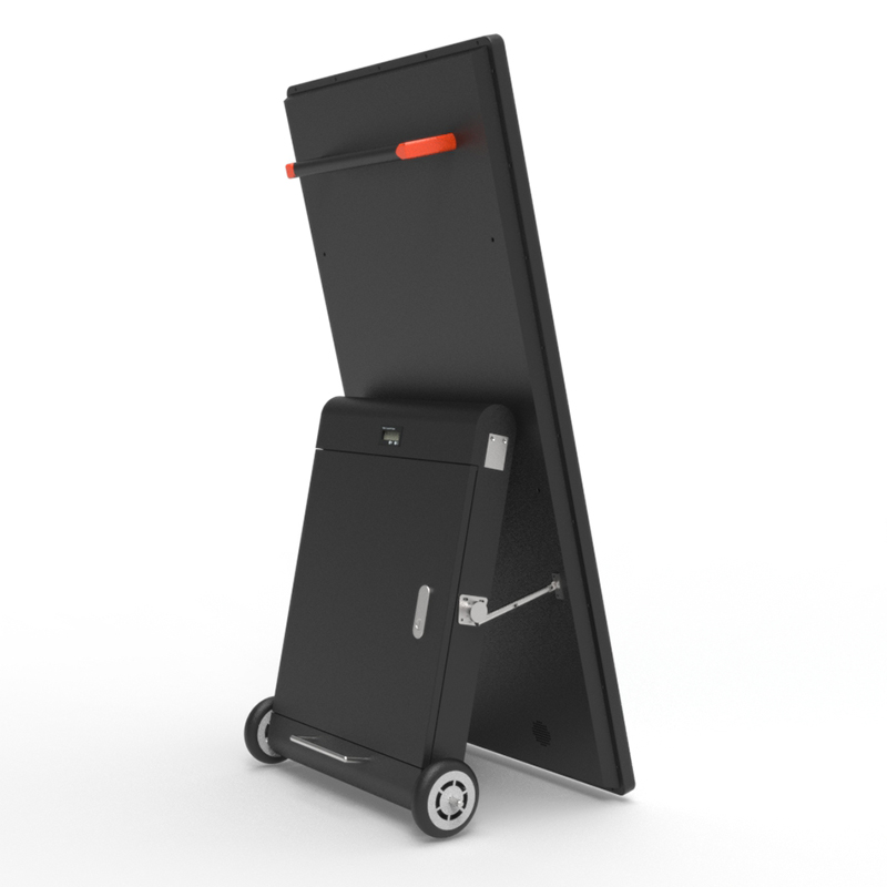 Shopping Mall Retail Stores Floor Stand Ip65 Portable Capacitive Touch Lcd Poster Battery Movable Waterproof Digital Signage