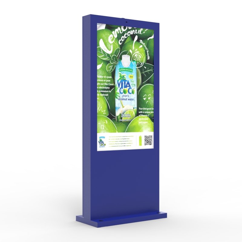 55 65 75 98 Inch 3000Nits Waterproof Lcd Advertising Display Player Floor Stand Capacitive Touch Totem Outdoor Digital Signage
