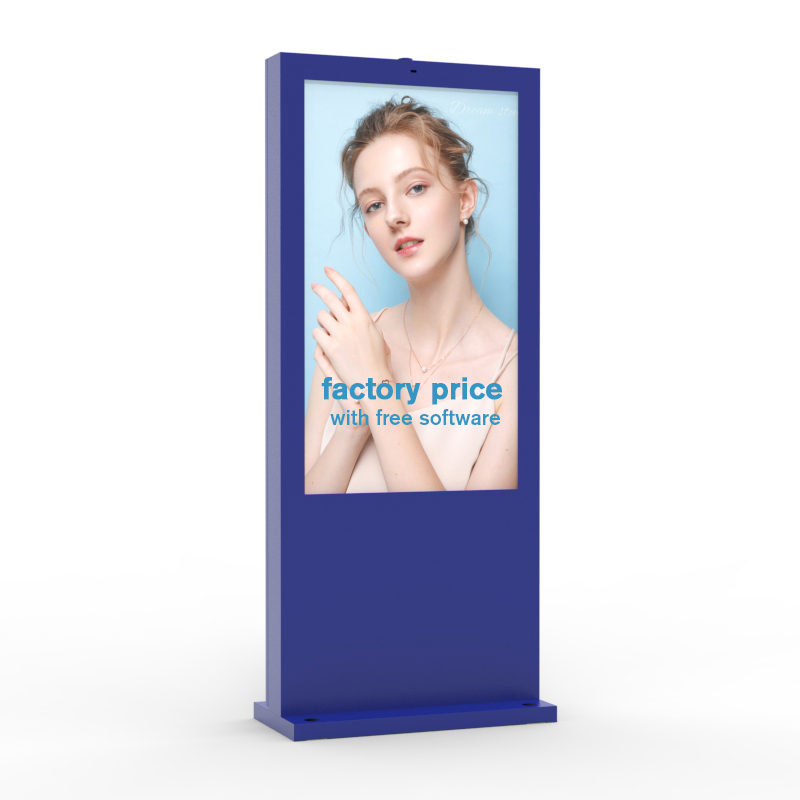 49 55 65 75 86 Inch 3000Nits Outside Waterproof IP65 Lcd Advertising Display Player Digital Signage Outdoor Floor Stand Kiosk