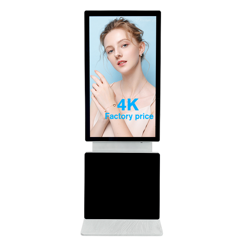 360 Indoor Flexible Touch Screen Signage Digital Rotatable Lcd Display Stand Interactive Player Rotating Advertising Kiosk