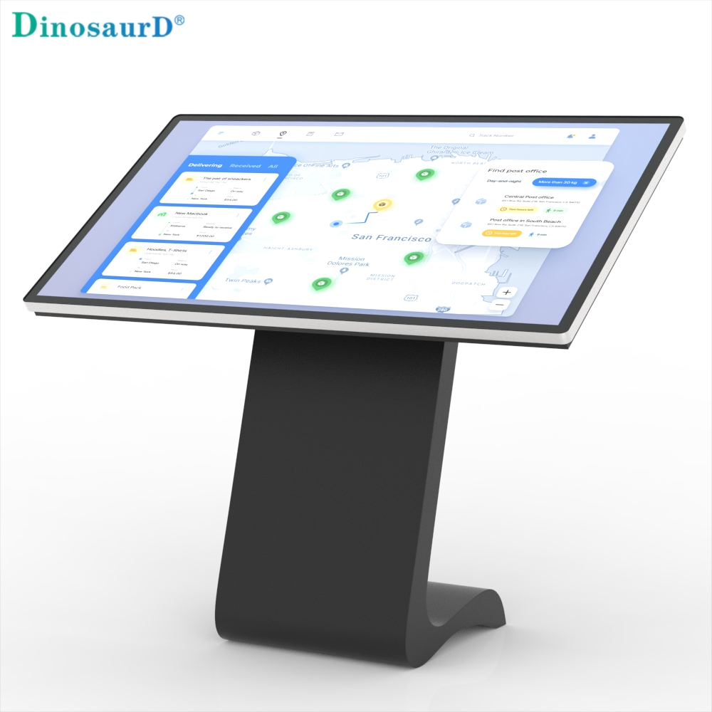 Indoor Free Standing Capacitive Touch Screen LCD Display Inqury Kiosk for Exhibition Activity