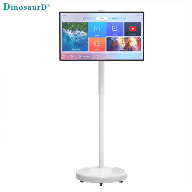 Android 13 Mobile Silent Wheels 32 Inch Touch Screen Movable Friends Gift Smart TV