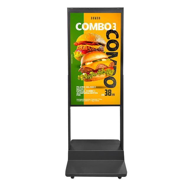 43 Inch 2500nits High Brightness Ultra Thin Advertising Poster AD Display Mall Floor Vertical Double Sided Window Facing Display