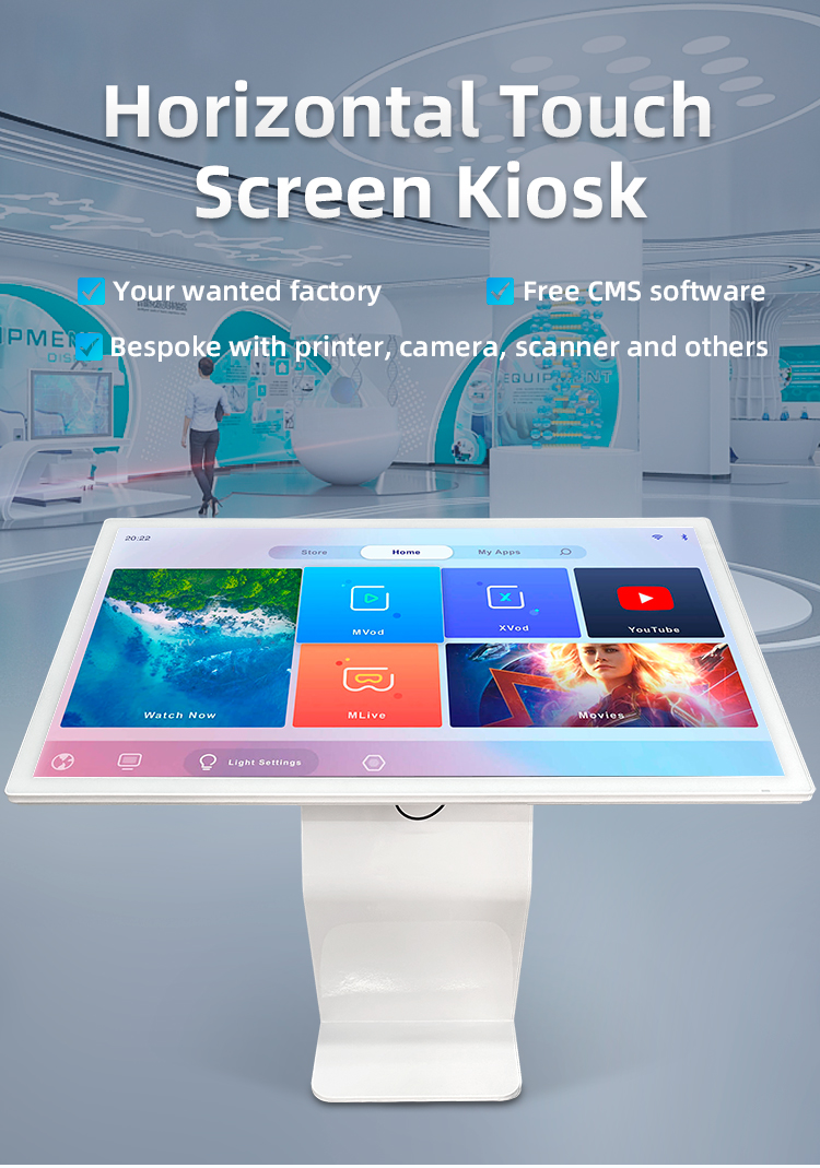 horizontal information screen kiosk 01