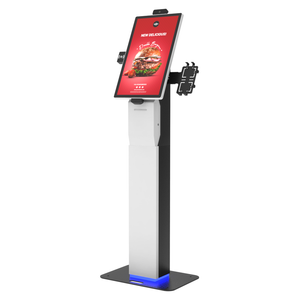 21.5 Inch Desktop/Floorstanding Android Windows Self-Service Kiosk with Printer Scanner LCD for Restaurant Order Payment Kiosk