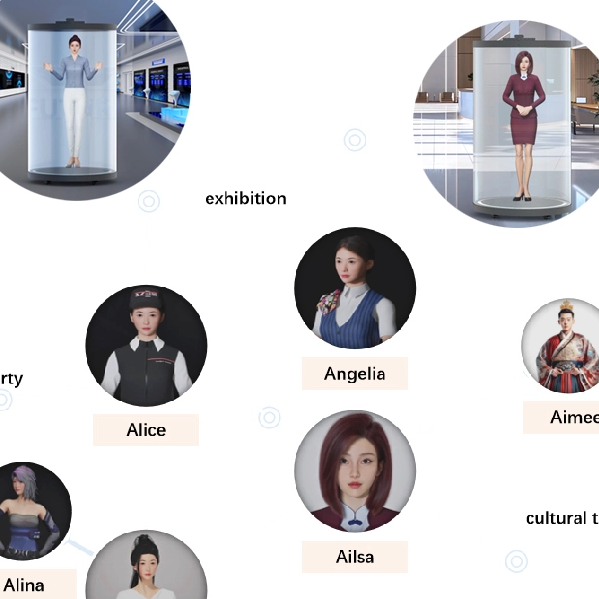 75 Inch Museum Transparent Screen Tube Human Size Digital Box Holographic Exhibition Display 3D Hologram Virtual AI