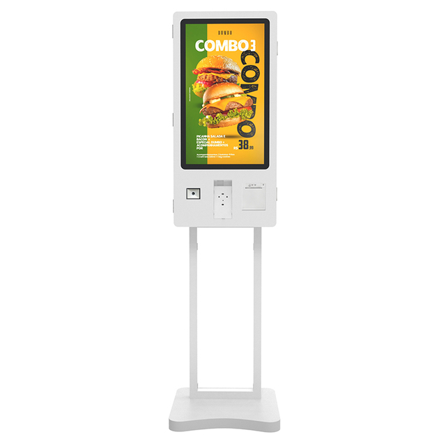 15.6 Inch Automatic Machine Floor Stand Fast Food Drink Self Service Ordering Payment Kiosk