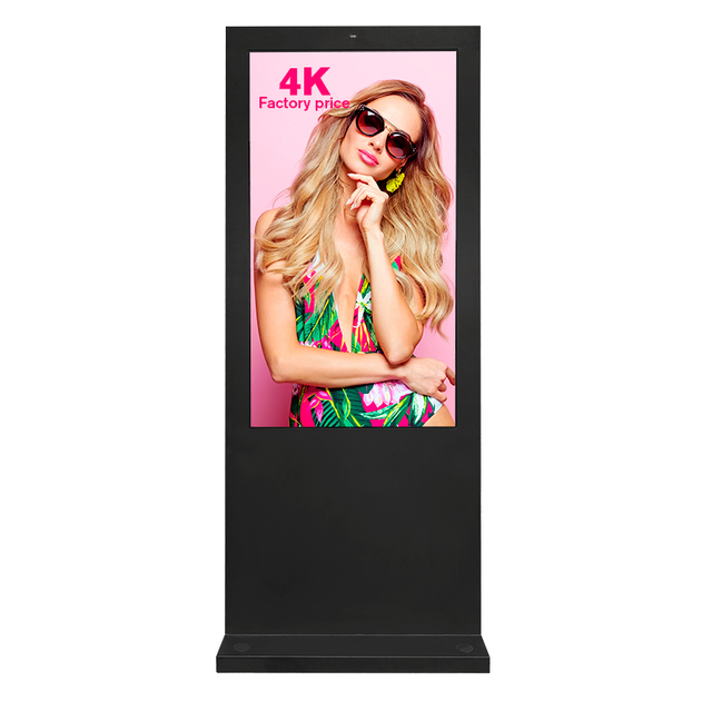display vertical 2500nit high brightness smart interactive waterproof lcd advertising player ip65 stand outdoor totem