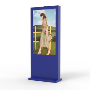 55 65 75 98 Inch 3000Nits Waterproof Lcd Advertising Display Player Floor Stand Capacitive Touch Totem Outdoor Digital Signage