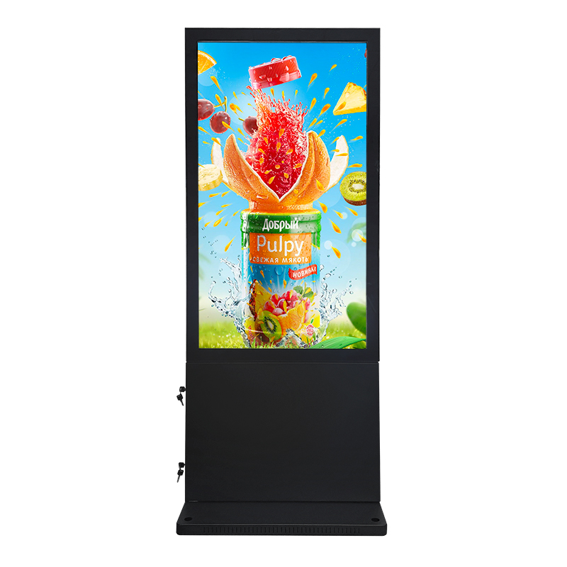 55 Inch IP65 Waterproof Double Side Aluminum Cade Advertising Display Kiosk