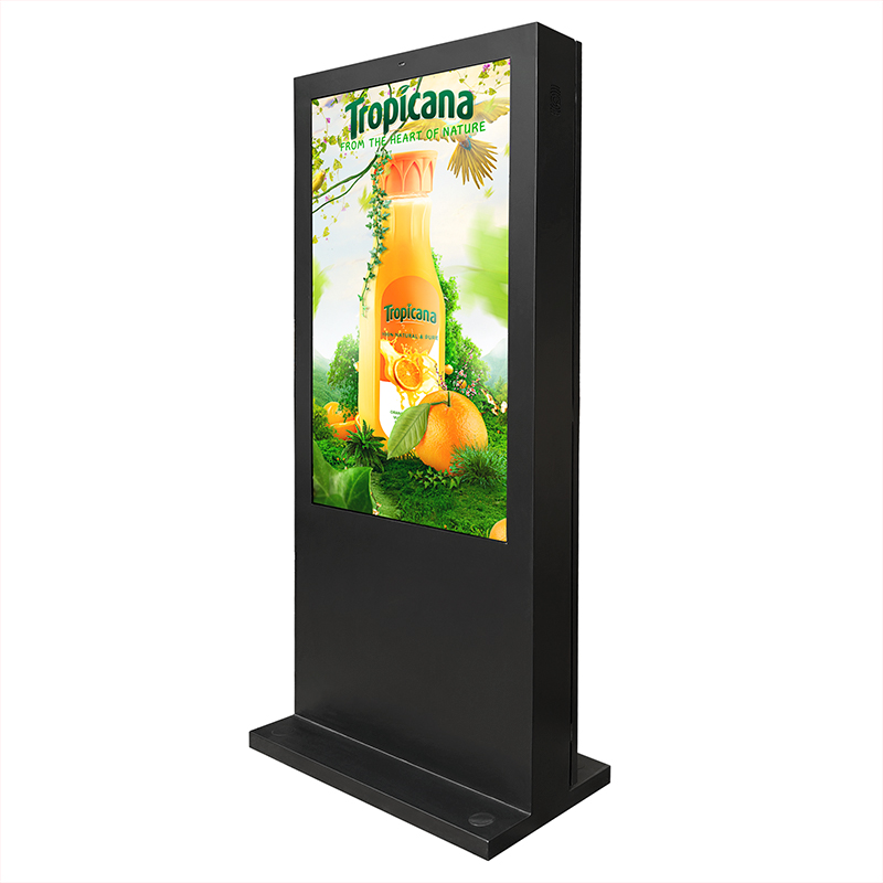 Metal Case Toughened Glass Panel Outdoor Floor Standing Digital Kiosk