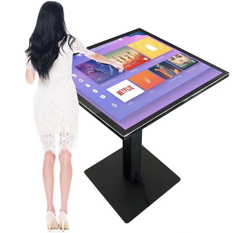 Indoor 4K 43 55 Wifi android System LCD kiosk Interactive Coffee Smart kids game info show Waterproof Touch Screen Table