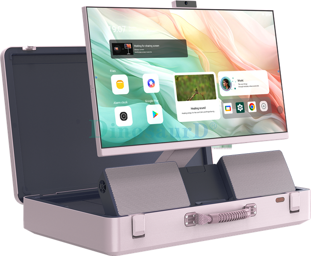 27inch Mobile Office Smart E-Hub Android 15 Touch Screen Display 187.2Wh Battery Portable Briefcase Design 1920&times;1080 IPS Monitor