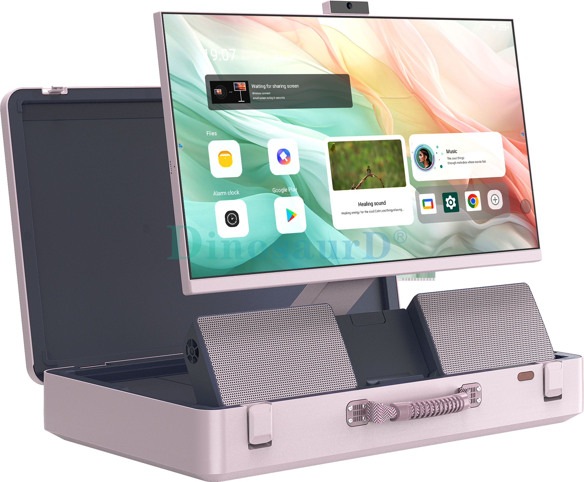 27inch Mobile Office Smart E-Hub Android 15 Touch Screen Display 187.2Wh Battery Portable Briefcase Design 1920&times;1080 IPS Monitor
