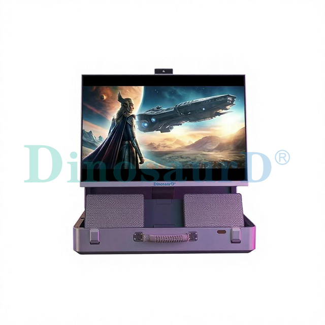 New entertainments Business Use 27-Inch Briefcase Design Tablet PC with Android 14 Wi-Fi Capacitive Touch Screen lcd Portable suitcase TV
